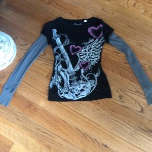 Fender Black/Gray long sleeve shirt Size Medium